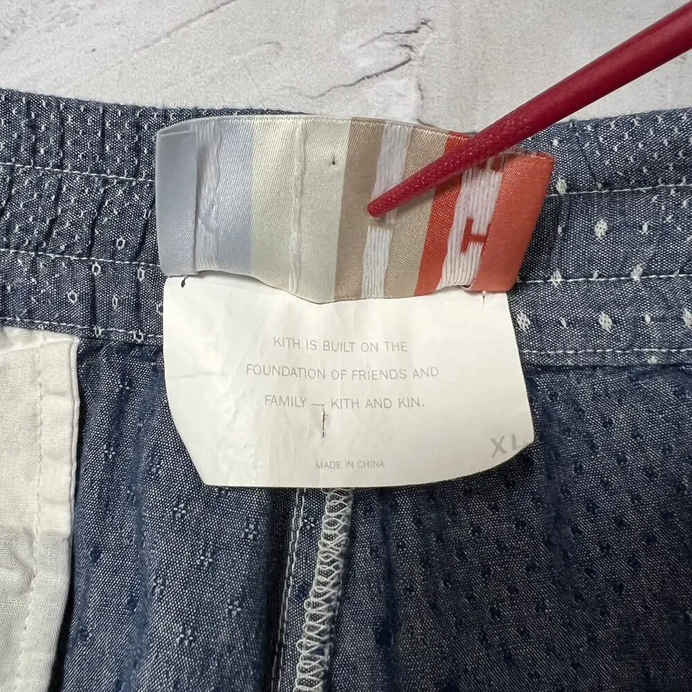 Kith Japanese Patchwork Jacquard Stryker Pant SIZE XL Light Indigo 2022 NWOT